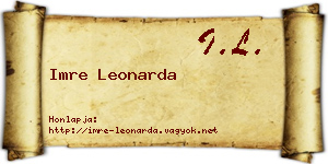 Imre Leonarda névjegykártya